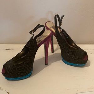 Multi colored Steve Madden rhinestone Stilettos
